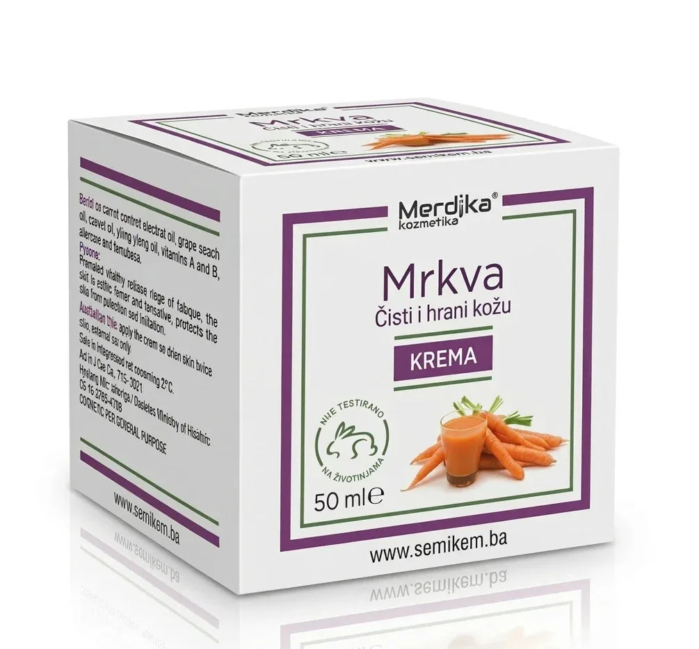Mrkva krema za hidrataciju s vitaminima E i B (50ml) - Semikem Apoteka