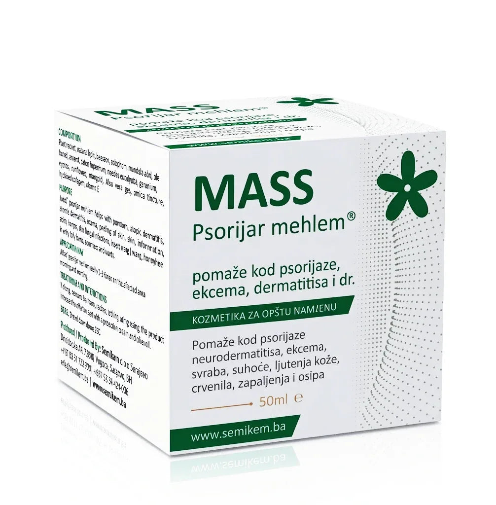 Psorijar mehlem mass - umiruje i obnavlja kožu kod psorijaze i ekscema (50ml) - Semikem Apoteka