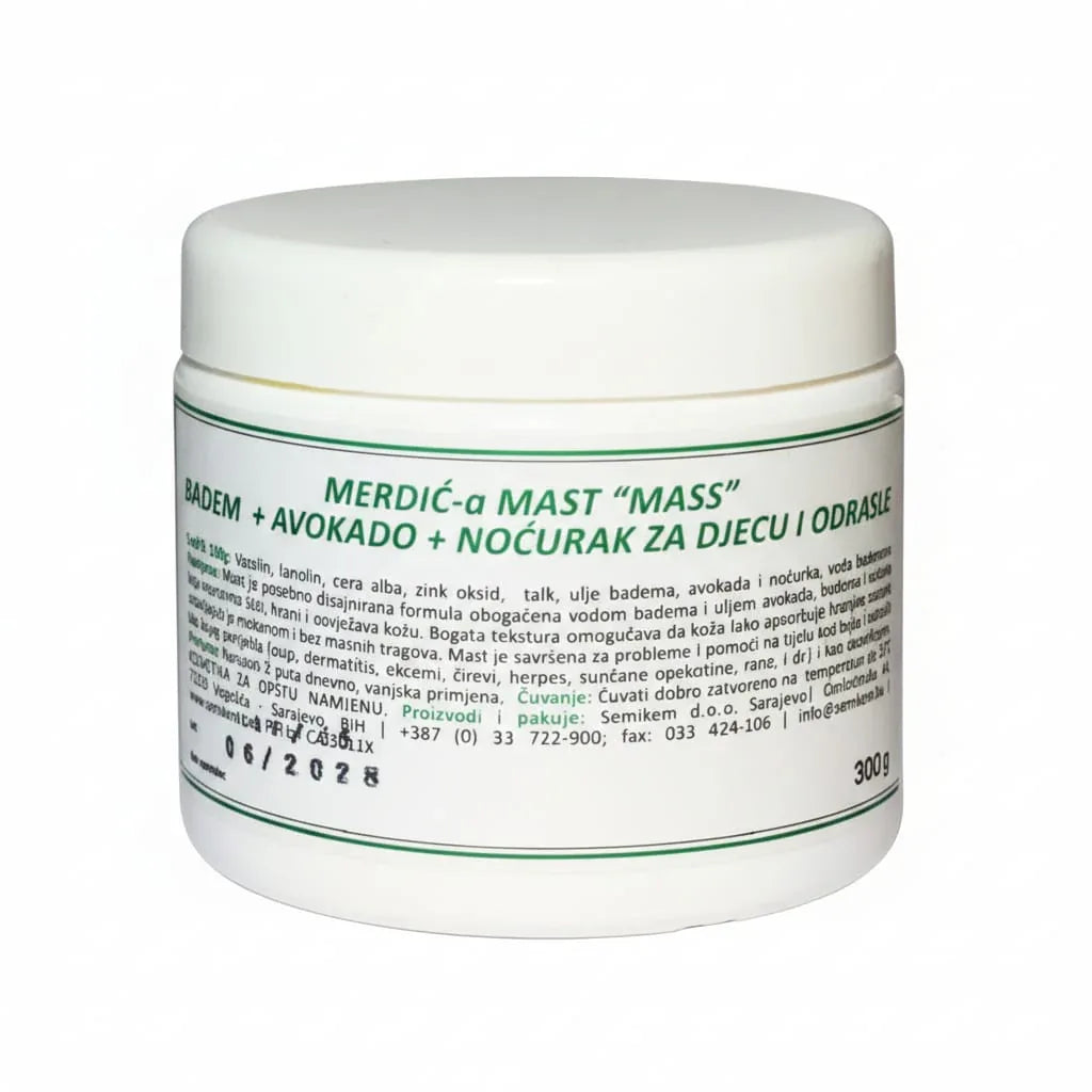 MERDIĆ-a MAST "MASS" - Badem + Avokado + Nočurak za djecu i odrasle - Semikem Apoteka