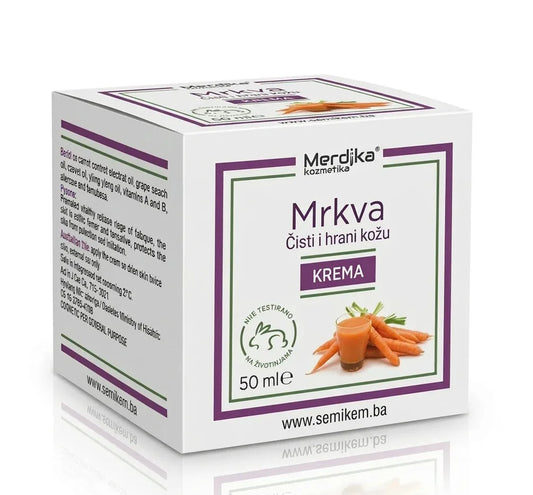 Mrkva krema za hidrataciju s vitaminima E i B (50ml) - Semikem Apoteka